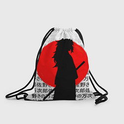 Рюкзак-мешок Ёриичи - клинок рассекающий демонов - силуэт, цвет: 3D-принт