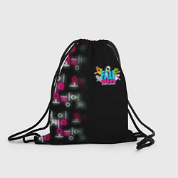 Рюкзак-мешок Игра в кальмара x Fall Guys, цвет: 3D-принт