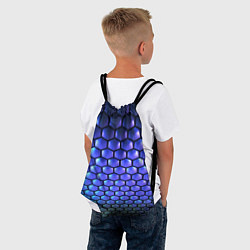 Рюкзак-мешок Цветные соты - объемная абстракция, цвет: 3D-принт — фото 2
