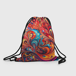 Рюкзак-мешок Новая гжель, цвет: 3D-принт