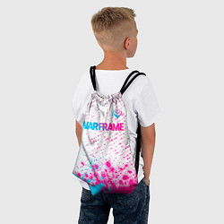 Рюкзак-мешок Warframe neon gradient style: символ сверху, цвет: 3D-принт — фото 2