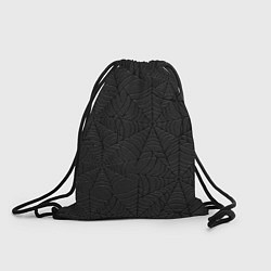 Рюкзак-мешок Паутина на чёрном, цвет: 3D-принт
