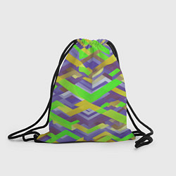 Рюкзак-мешок Зелёные ретро стрелки, цвет: 3D-принт