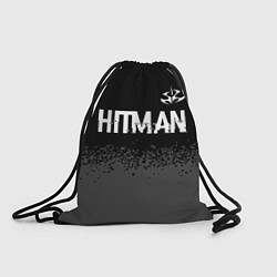 Рюкзак-мешок Hitman glitch на темном фоне: символ сверху, цвет: 3D-принт