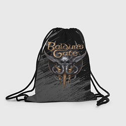 Рюкзак-мешок Балудрс гейт лого - черно-белый, цвет: 3D-принт