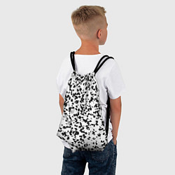 Рюкзак-мешок Пятнистый чёрно-белый паттерн, цвет: 3D-принт — фото 2