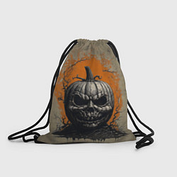 Рюкзак-мешок Мрачная хэллоуинская тыква, цвет: 3D-принт