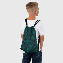 Рюкзак-мешок Текстура каменная тёмно-зелёный, цвет: 3D-принт — фото 2