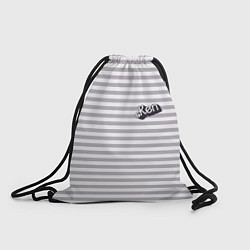 Рюкзак-мешок Кен - серые и белые полосы, цвет: 3D-принт