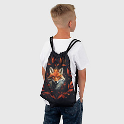 Рюкзак-мешок Арт осенняя лиса, цвет: 3D-принт — фото 2