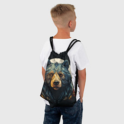 Рюкзак-мешок Арт осенний медведь, цвет: 3D-принт — фото 2