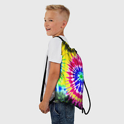 Рюкзак-мешок Colorful floral composition - tie-dye, цвет: 3D-принт — фото 2