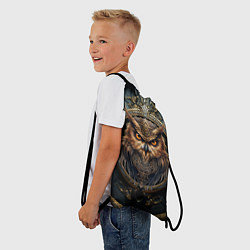 Рюкзак-мешок Сова в викинг-стиле, цвет: 3D-принт — фото 2