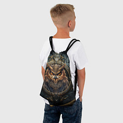 Рюкзак-мешок Сова в викинг-стиле, цвет: 3D-принт — фото 2