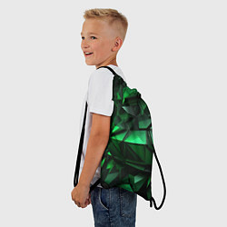 Рюкзак-мешок Green abstract, цвет: 3D-принт — фото 2
