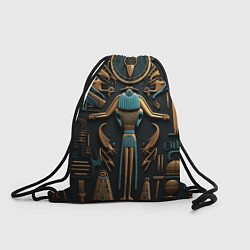 Рюкзак-мешок Орнамент в стиле египетской иероглифики, цвет: 3D-принт