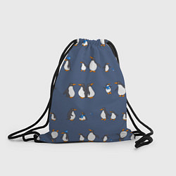 Рюкзак-мешок Забавное семейство пингвинов, цвет: 3D-принт