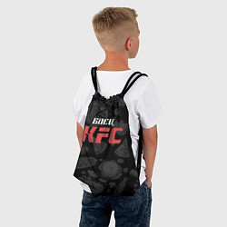 Рюкзак-мешок Боец KFC на фоне бургеров, цвет: 3D-принт — фото 2