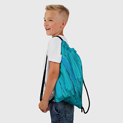 Рюкзак-мешок Голубая масляная краска, цвет: 3D-принт — фото 2