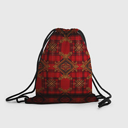 Рюкзак-мешок Красная шотландская клетка royal stewart, цвет: 3D-принт