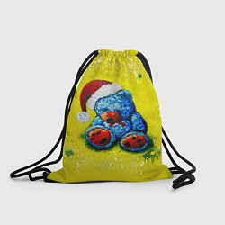 Рюкзак-мешок Плюшевый синий Санта, цвет: 3D-принт