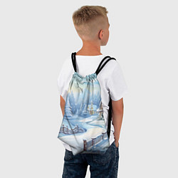 Рюкзак-мешок Снежная тропинка, цвет: 3D-принт — фото 2
