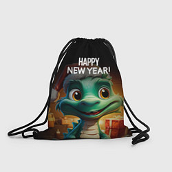 Рюкзак-мешок Happy new year green drogon, цвет: 3D-принт