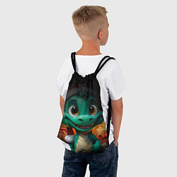 Рюкзак-мешок Зеленый дракон 2024, цвет: 3D-принт — фото 2