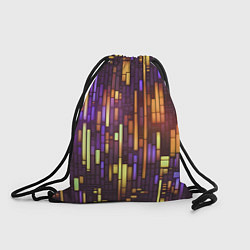 Рюкзак-мешок Неоновые полосы жёлтые, цвет: 3D-принт