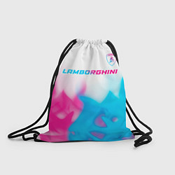 Рюкзак-мешок Lamborghini neon gradient style посередине, цвет: 3D-принт