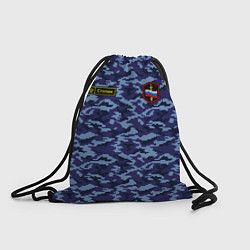 Рюкзак-мешок Камуфляж синий - Степан, цвет: 3D-принт