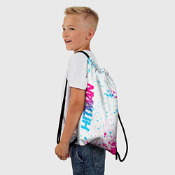Рюкзак-мешок Hitman neon gradient style вертикально, цвет: 3D-принт — фото 2