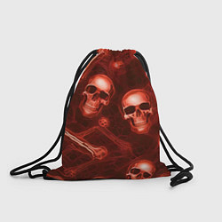 Мешок для обуви Красные черепа и кости