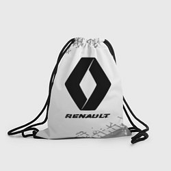 Рюкзак-мешок Renault speed на светлом фоне со следами шин, цвет: 3D-принт