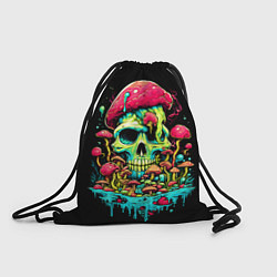 Рюкзак-мешок Череп с грибами, цвет: 3D-принт