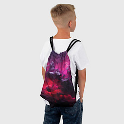 Рюкзак-мешок Фиолетовые элементы абстракция, цвет: 3D-принт — фото 2