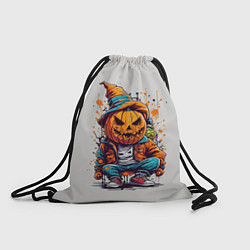 Рюкзак-мешок Джек тыквенная голова, цвет: 3D-принт