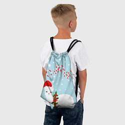 Рюкзак-мешок Лама в роли Санта Клауса, цвет: 3D-принт — фото 2