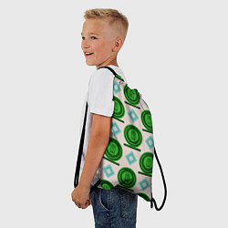 Рюкзак-мешок Круг логотип и ромб, цвет: 3D-принт — фото 2