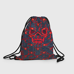 Рюкзак-мешок Красная неоновая сеть, цвет: 3D-принт