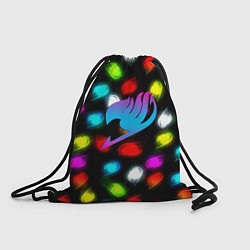Рюкзак-мешок Fairy Tail неоновые лого, цвет: 3D-принт