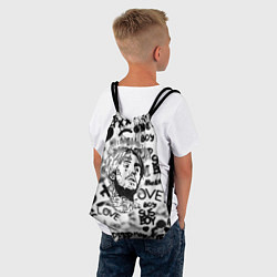 Рюкзак-мешок Lil peep автограф, цвет: 3D-принт — фото 2