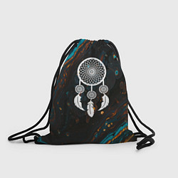 Рюкзак-мешок Ловец снов и чёрный мыльный пузырь, цвет: 3D-принт