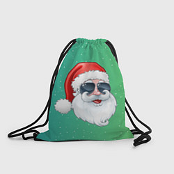 Рюкзак-мешок Дед Мороз в очках, цвет: 3D-принт