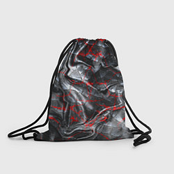 Рюкзак-мешок Красные узоры, цвет: 3D-принт