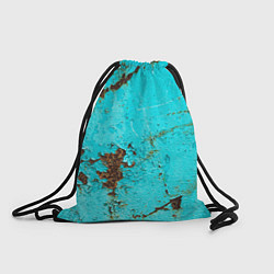 Рюкзак-мешок Текстура бирюзового металла со ржавчиной, цвет: 3D-принт