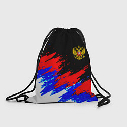Рюкзак-мешок Россия триколор герб краски, цвет: 3D-принт