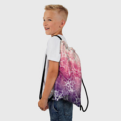 Рюкзак-мешок Абстракция - паутинка на сине-красном фоне, цвет: 3D-принт — фото 2