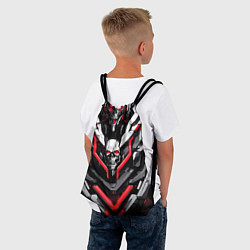Рюкзак-мешок Красный скелетный киберпанк доспех, цвет: 3D-принт — фото 2