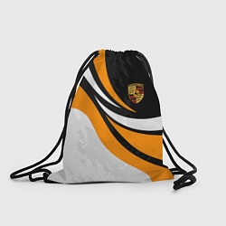 Рюкзак-мешок Porsche - Оранжевая абстракция, цвет: 3D-принт